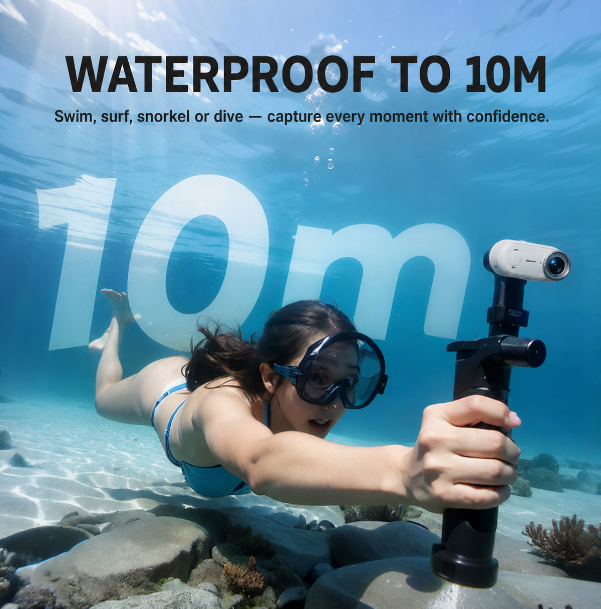 TOVEXI GO9 4K Waterproof Mini Camera for Cycling & Vlogging